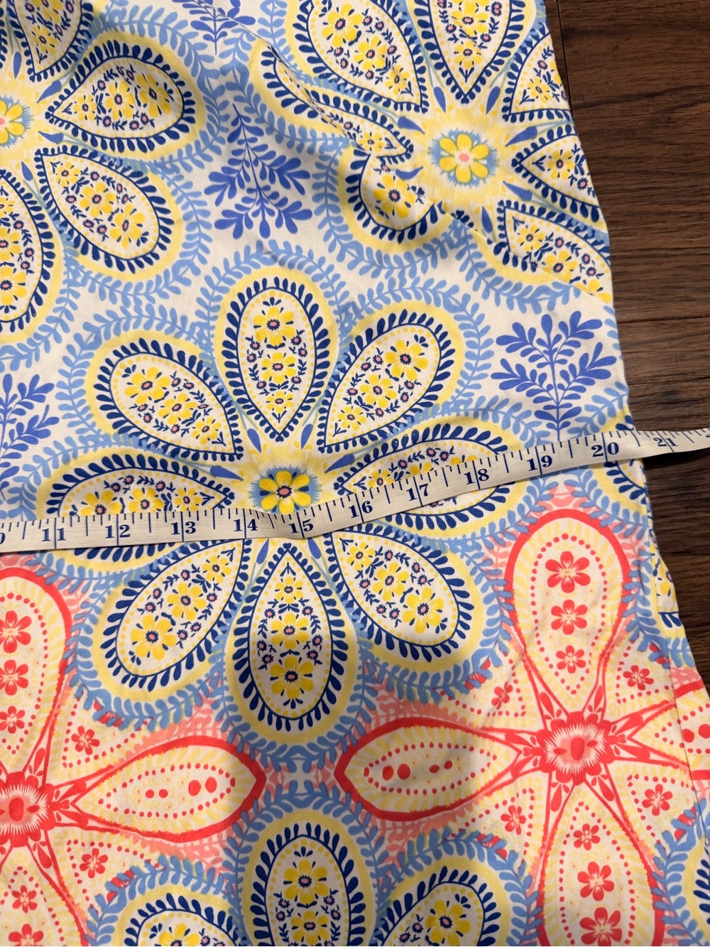 London Times Yellow and Blue Printed Dress - Picture 4 of 8